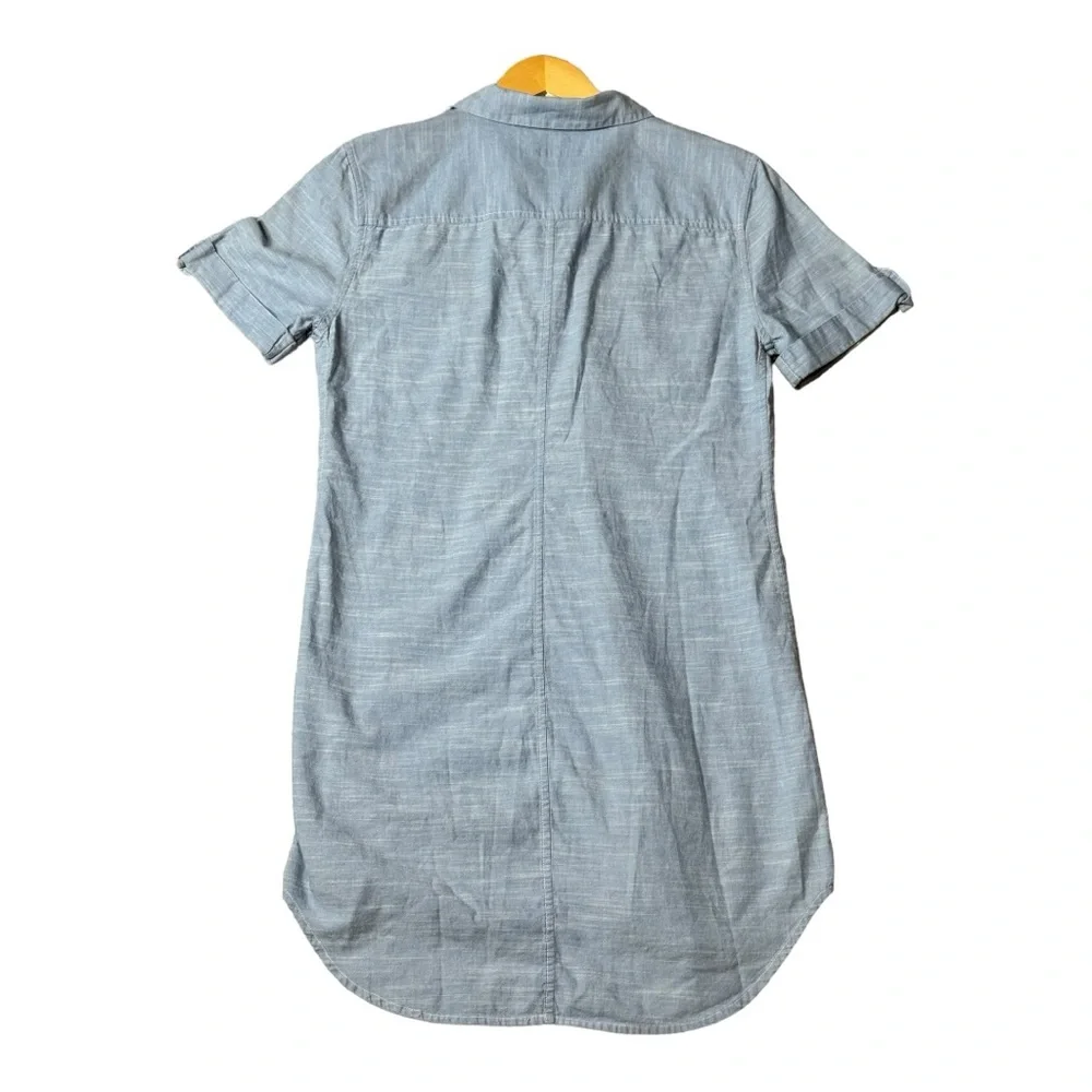 Equipment Femme Cotton Chambray Short-Sleeve Shirt Dress size S - Picture 4 of 8